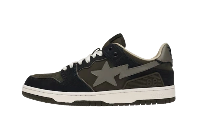 A Bathing Ape Bape SK8 Sta Army Green Dark Blue Produktfoto