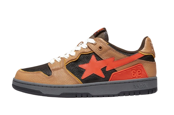 A Bathing Ape Bape SK8 Sta Brown Orange Produktfoto