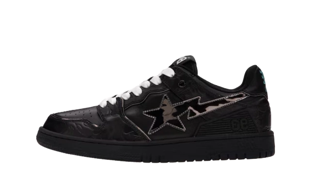 A Bathing Ape Bape SK8 Sta Black Silver Produktfoto