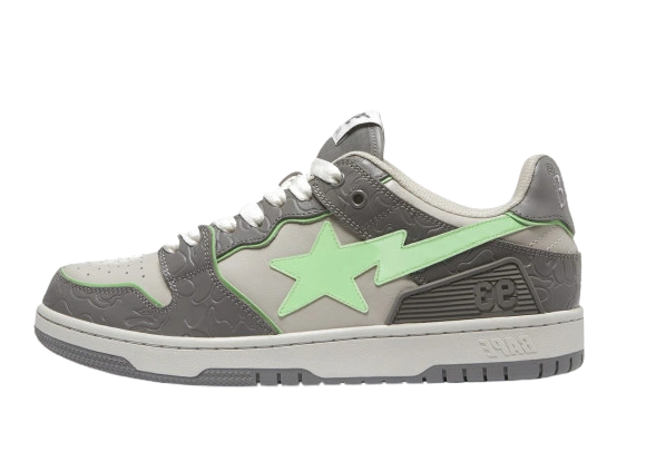 A Bathing Ape Bape SK8 Sta Grey Green Produktfoto