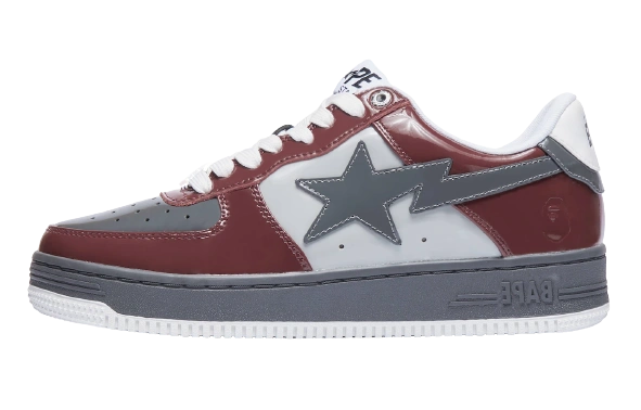 A Bathing Ape Bape Sta Nostalgic Burgundy Grey Produktfoto