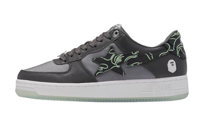 A Bathing Ape Bape Sta Text Code Camo Charcoal Produktfoto