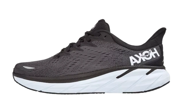 Hoka One One Clifton 8 Black White product photo
