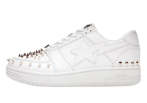A Bathing Ape Bape Sta Low White Gold Studded Produktfoto
