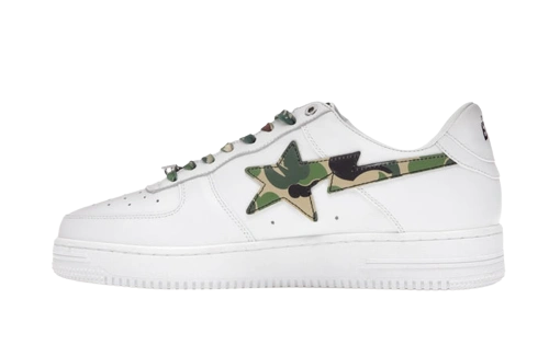 A Bathing Ape Bape Sta Low White ABC Camo Green (2021) Produktfoto