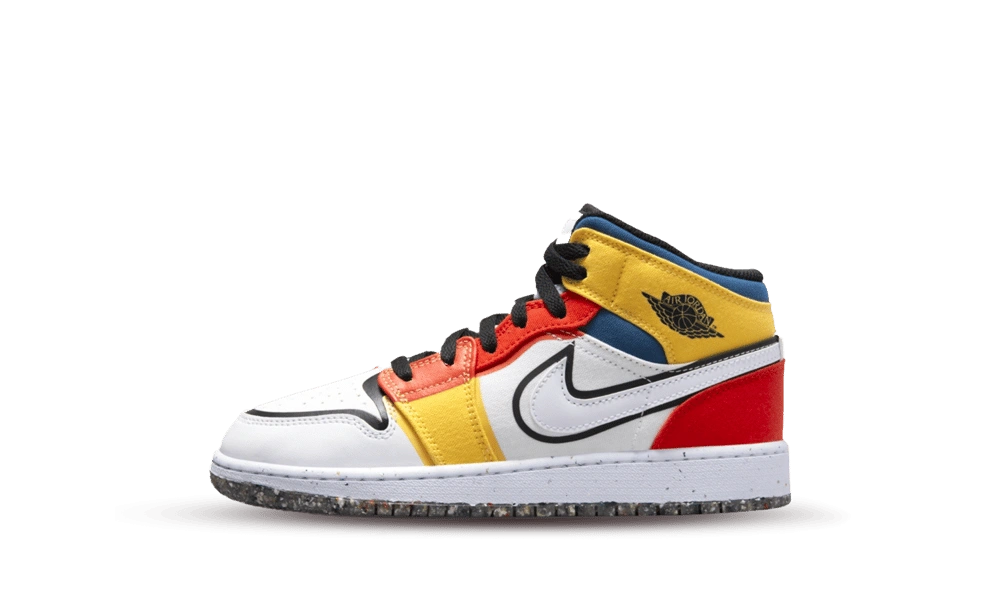 Photo du produit Air Jordan 1 Mid Multi-Colour Canvas (GS)