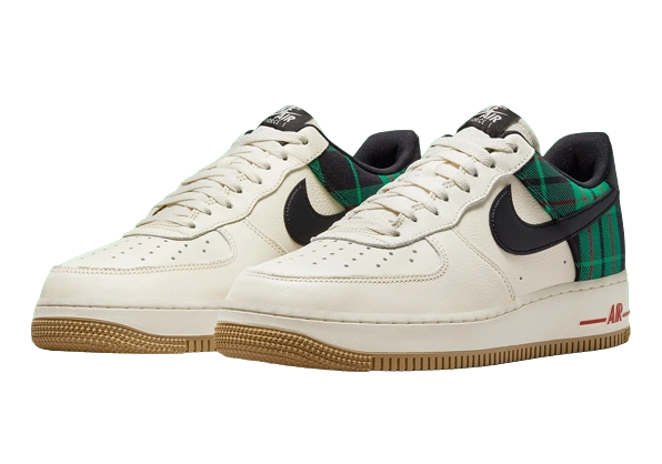Nike Air Force 1 Low '07 LX Plaid Pale Ivory Stadium Green - Image 1