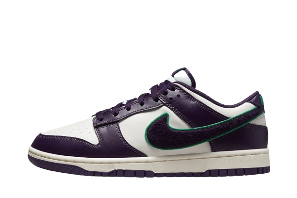 Nike Dunk Low Chenille Swoosh Sail Grand Purple product photo