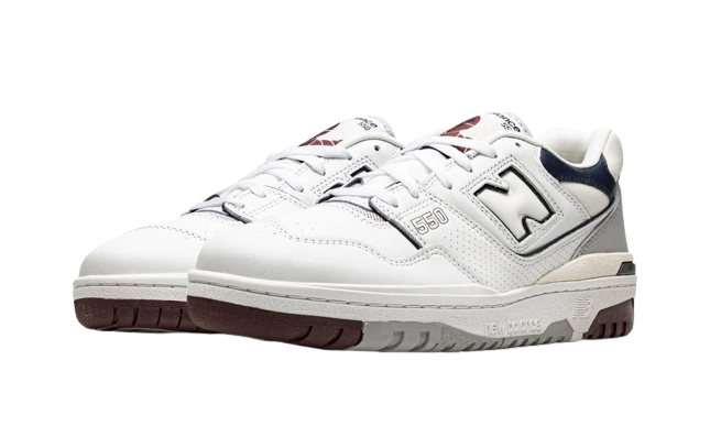 New Balance 550 White Natural Indigo Burgundy - Image 1