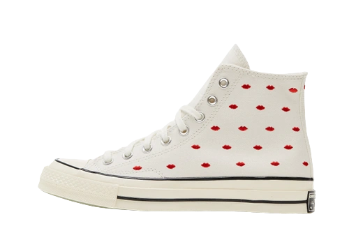 Converse Chuck Taylor All-Star 70 Hi Embroidered Lips Vintage White productfoto