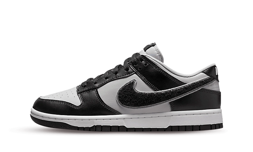Nike Dunk Low Chenille Swoosh Black Grey product photo