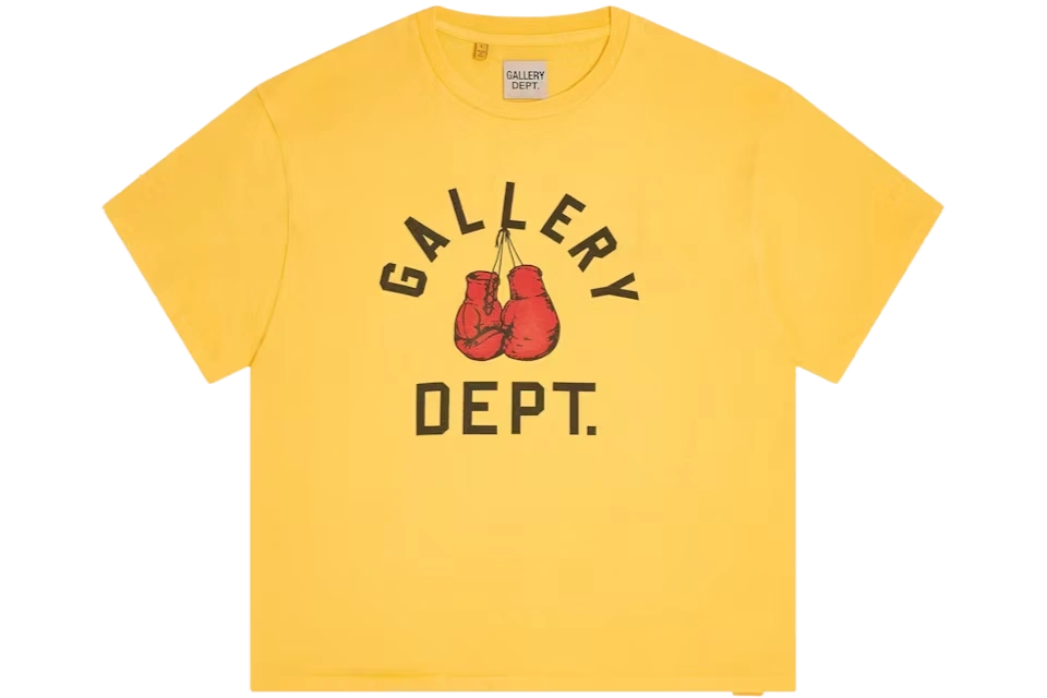 Gallery Dept. Boxing Merch T-shirt Gold Yellow product photo