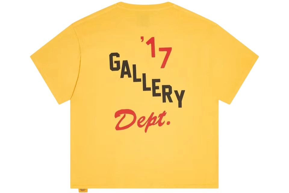 Gallery Dept. Boxing Merch T-shirt Gold Yellow - Image 1