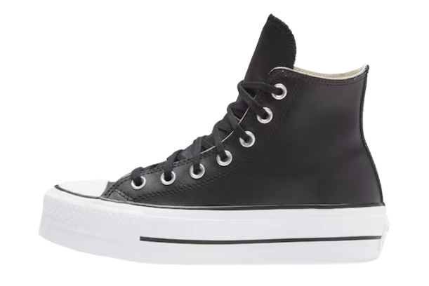 Converse Chuck Taylor All-Star Lift Hi Black Leather (W) productfoto