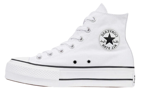 Converse Chuck Taylor All-Star Hi Platform White Black (W) productfoto