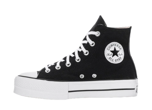 Converse Chuck Taylor All-Star Hi Platform Black White (W) productfoto
