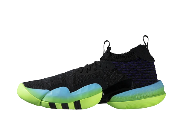 adidas Trae Young 2.0 Core Black Team Solar Green product photo