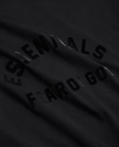 Fear of God Essentials Jet Black Tee - Image 1