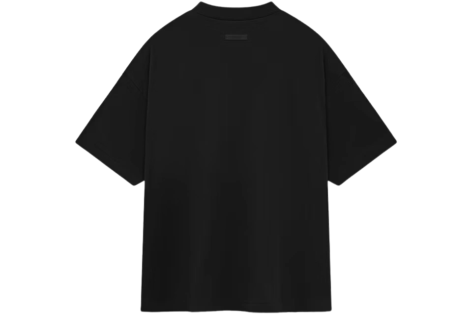 Fear of God Essentials Jersey Fleece Tee Black - Image 1