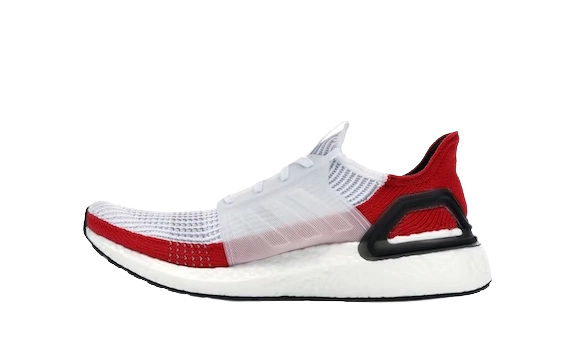 Adidas Ultra Boost 19 White Scarlet productfoto