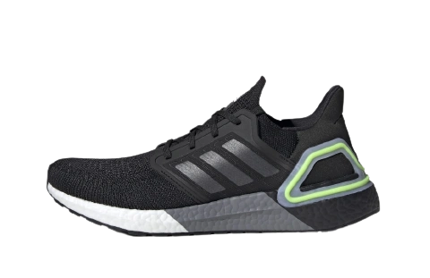 Adidas Ultra Boost 20 Core Black Signal Green productfoto