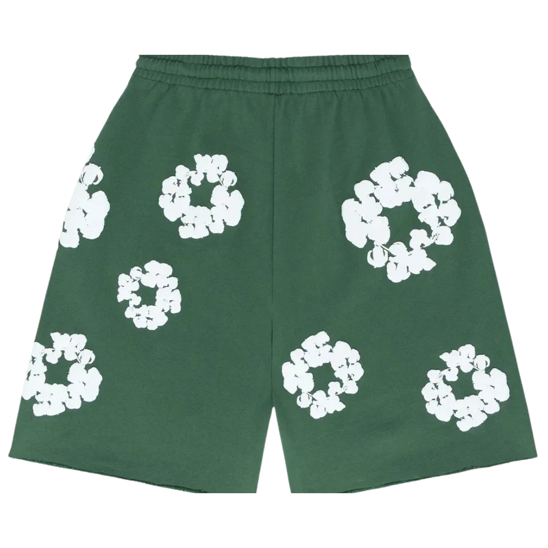 Denim Tears The Cotton Wreath Shorts Green - Image 1