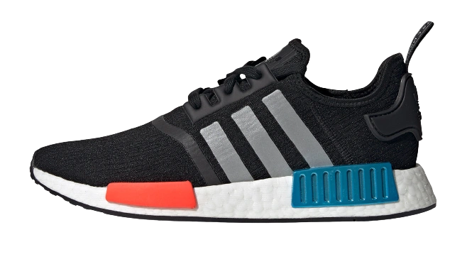 Adidas NMD R1 Black Silver Solar Red Produktfoto