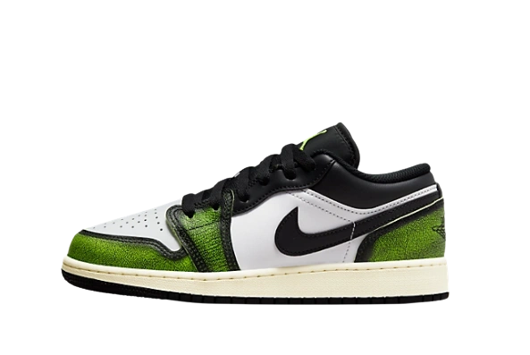 Photo du produit Air Jordan 1 Low Wear-Away GS 'Electric Green'