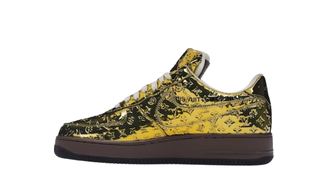 Foto del prodotto Louis Vuitton Nike Air Force 1 Low By Virgil Abloh Metallic Gold