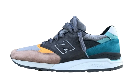 New Balance 998 Grey Blue Yellow Produktfoto