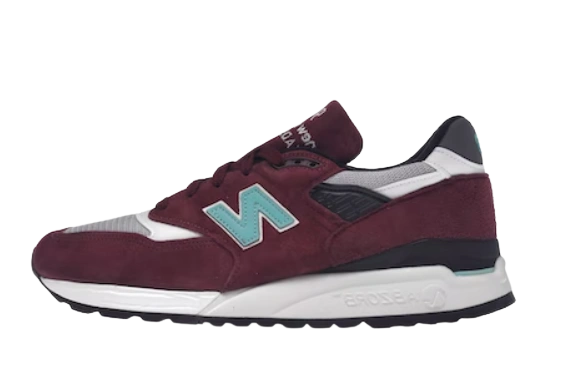 New Balance 998 Burgundy Chalk Produktfoto