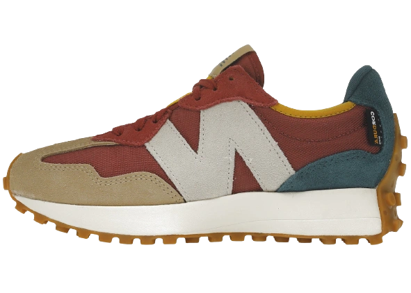 New Balance 327 Bordeaux Tan Teal product photo