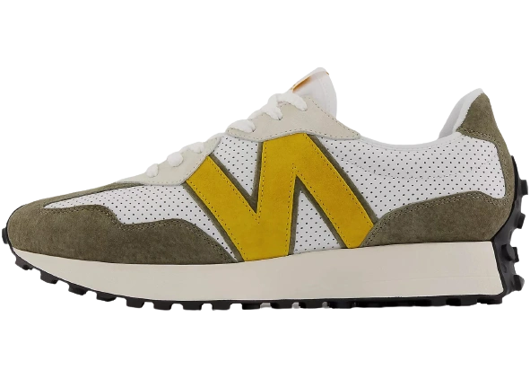 New Balance 327 White Yellow Olive product photo