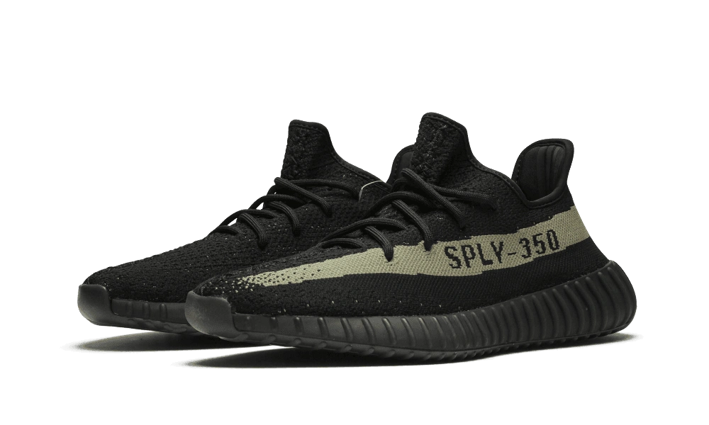 Yeezy Boost 350 V2 Core Black Green - Image 1