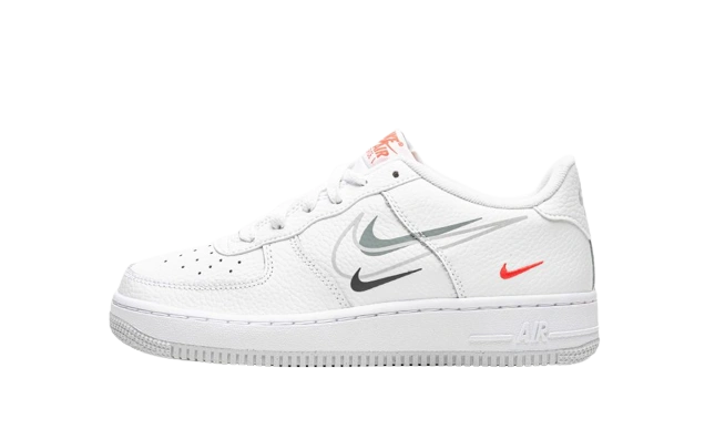Foto del prodotto Nike Air Force 1 Low Multi-Swoosh White Particle Grey Photon Dust Bright Crimson (GS)