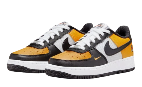 Nike Air Force 1 Low Black Gold Jersey Mesh (GS) - Image 1