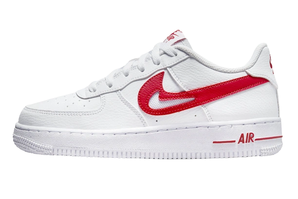 Foto del prodotto Nike Air Force 1 Low White Red Cut-Out Swoosh (GS)