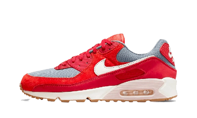 Nike Air Max 90 Premium Gym Red Smoke Grey Gum