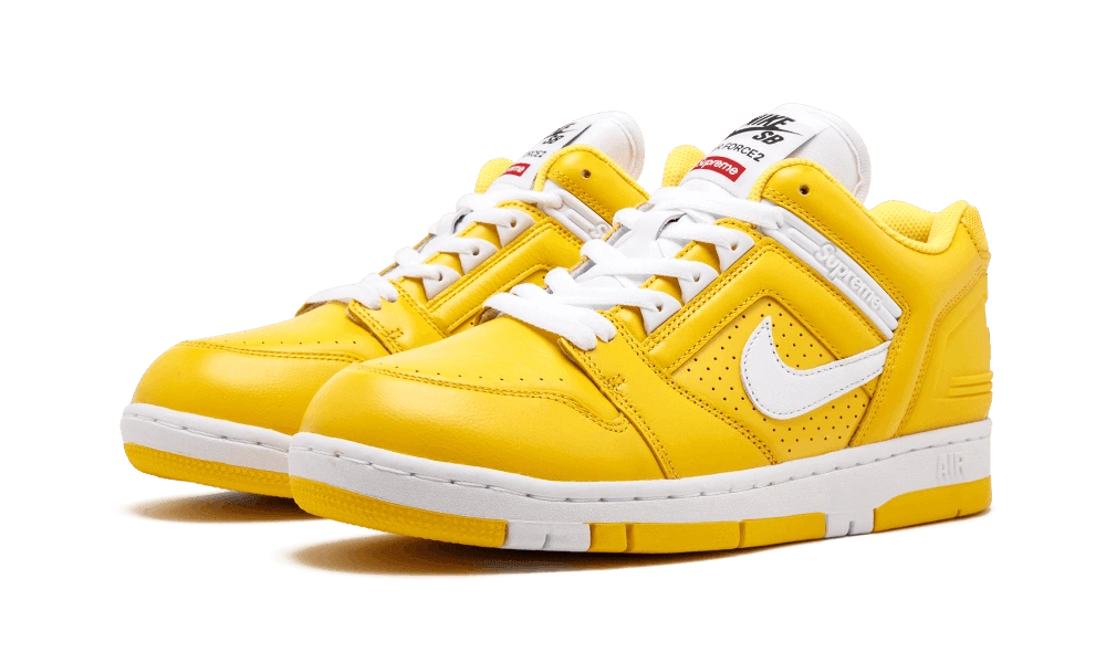 Nike SB Air Force 2 Low Supreme Yellow - Image 1