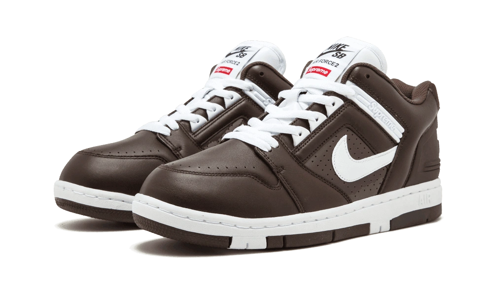 Nike SB Air Force 2 Low Supreme Brown - Image 1
