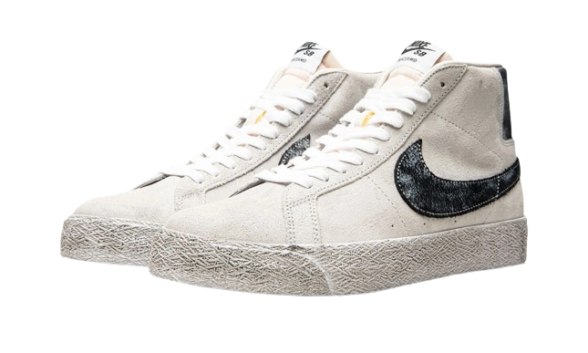 Nike SB Blazer Mid Faded Sail Black - Image 1