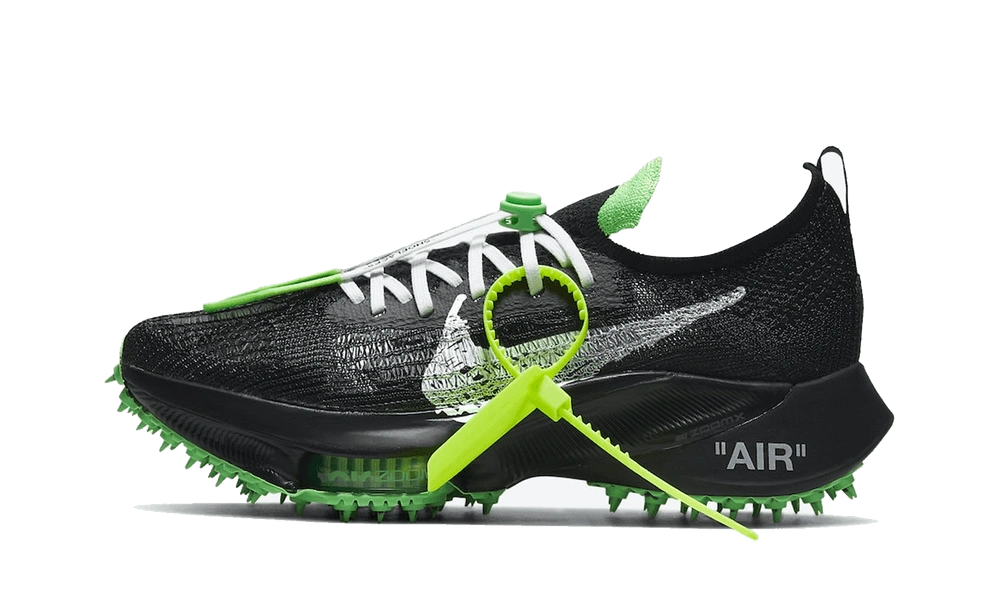 Nike Air Zoom Tempo Next% Flyknit Off-White Black Scream Green Produktfoto