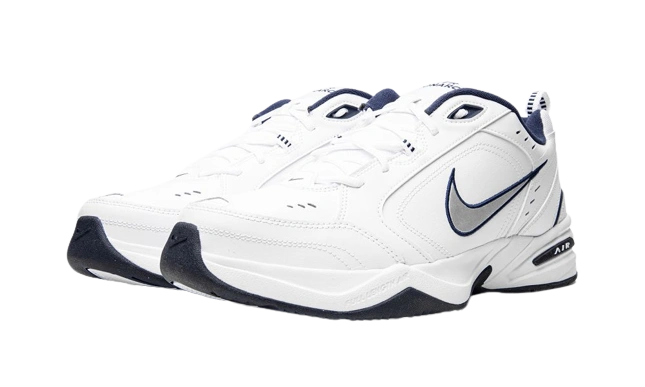 Nike Air Monarch IV White Navy - Image 1