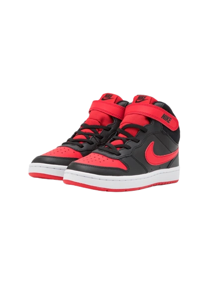 Nike Court Borough Mid 2 Black University Red (GS) - Image 1