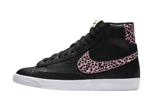 Nike Blazer Mid Black Pink Cheetah (GS) Produktfoto