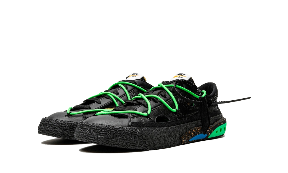 Nike Blazer Low Off-White Black Electro Green - Image 1