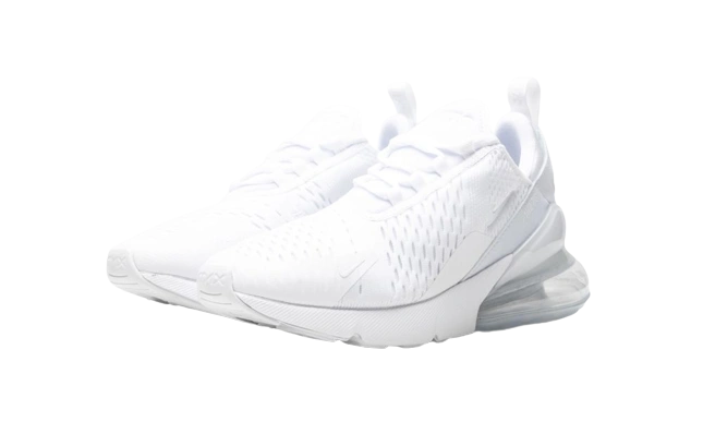 Nike Air Max 270 White Metallic Silver (GS) - Image 1