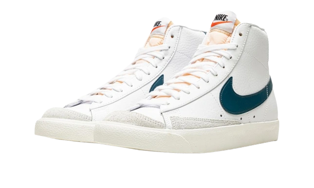 Nike Blazer Mid 77 Vintage White Dark Teal Green - Image 1