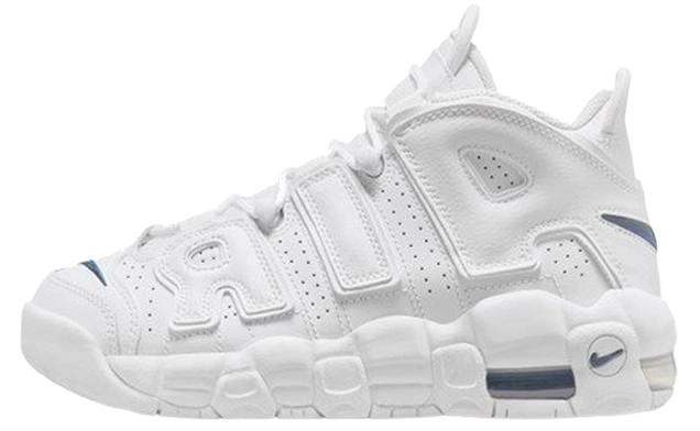 Nike Air More Uptempo White Midnight Navy (GS) Produktfoto