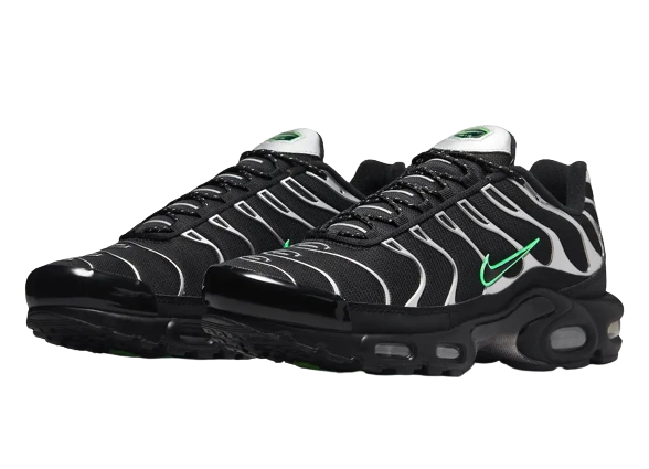 Nike Air Max Plus Black Silver Green Strike - Image 1